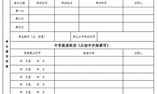 新疆高考报名表电子版查询_新疆高考报名表