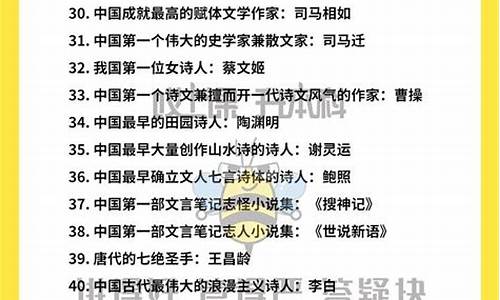 高考常考文学常识,高考常考文学常识50个