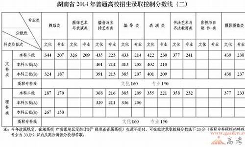 2014湖南高考分数段_2014湖南高考分数