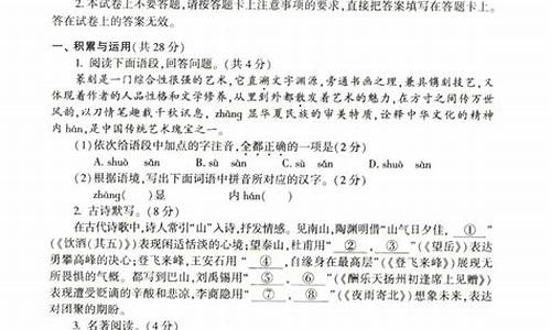 今年高考河南语文试卷_河南高考语文卷子2020